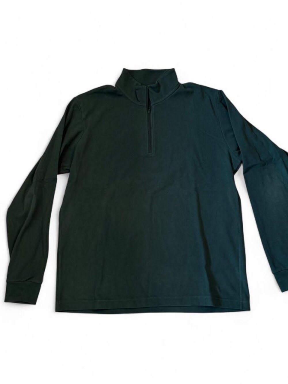 Uniqlo dark green quarter zip sweatshirt